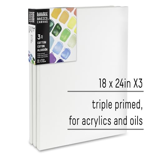 Liquitex BASICS Canvas, 3 pack, 18" x 24" - style: 18" x 24"