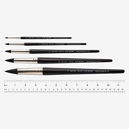 Taper Point 0 Extra Firm Painting Shaper Brush - Black