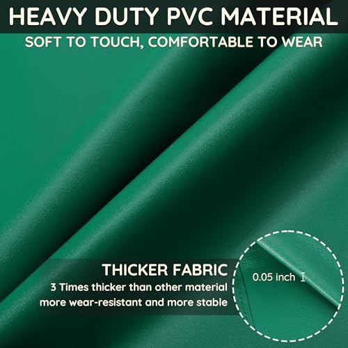 Thicker Rubber Apron, Extra Long Adjustable Apron, Heavy Duty Oil&Chemical Resistant Waterproof Work Aprons - color: Green