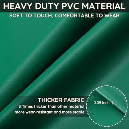 Thicker Rubber Apron, Extra Long Adjustable Apron, Heavy Duty Oil&Chemical Resistant Waterproof Work Aprons - color: Green
