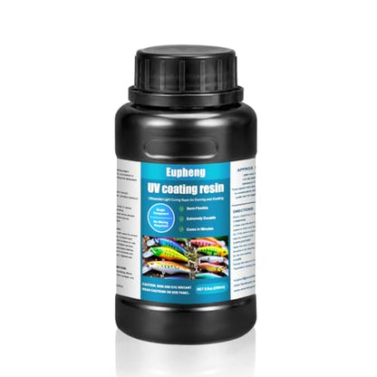 Eupheng Fishing Lure UV Coating Resin, Fast Cure, High Gloss Finish Ideal for Resin Art Projects - size: 8.9oz (250ml)