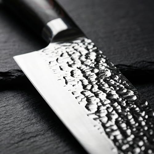 imarku Nakiri Knife, Razor Sharp 7 Inch Multipurpose Vegetable Japanese Chef Knife, High Carbon Stainless Steel Meat Cleaver, Gyutou Knife with Ergonomic Handle, Birthday Gift - color: Black with Espresso Brown