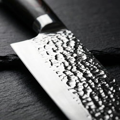 imarku Nakiri Knife, Razor Sharp 7 Inch Multipurpose Vegetable Japanese Chef Knife, High Carbon Stainless Steel Meat Cleaver, Gyutou Knife with Ergonomic Handle, Birthday Gift - color: Black with Espresso Brown