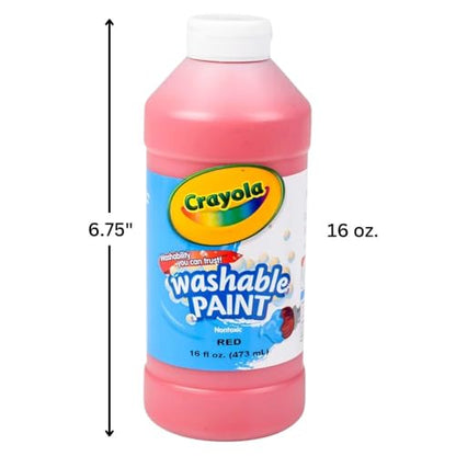 Crayola Washable Paint, Red, 16oz - color: Red