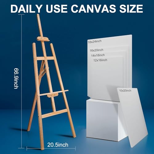 Large Canvases for Painting 20x20 Inch 2-Pack, 12.3 oz Triple Primed Acid-Free 100% Cotton Stretched Canvas, Blank Large Canvas for Oil Paint Acrylics Pouring & Wet Art Media - size: 20"x20"(2-Pack), style: Studio