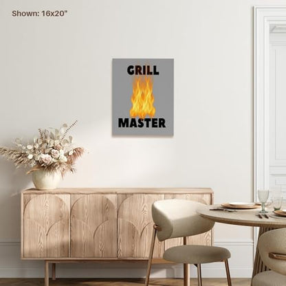 3dRose Image of quote grill master Museum Grade Canvas Wrap 11x14 - size: 11"L x 14"W