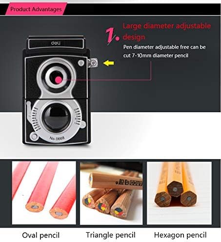 Manual Pencil Sharpener, School Pencil Sharpener, Helical Steel Blade, Not Easy to Break, for School/Home/Office/Woodworking/Engineering Drawing/Art Drawing Sketching