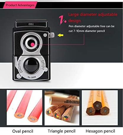 Manual Pencil Sharpener, School Pencil Sharpener, Helical Steel Blade, Not Easy to Break, for School/Home/Office/Woodworking/Engineering Drawing/Art Drawing Sketching