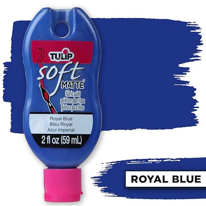 Tulip Soft Fabric Paint, Washable, Stays Soft and Flexible, Permanent Paint, for Light and Dark Fabrics, 2 fl oz, Royal Blue - color: Royal Blue