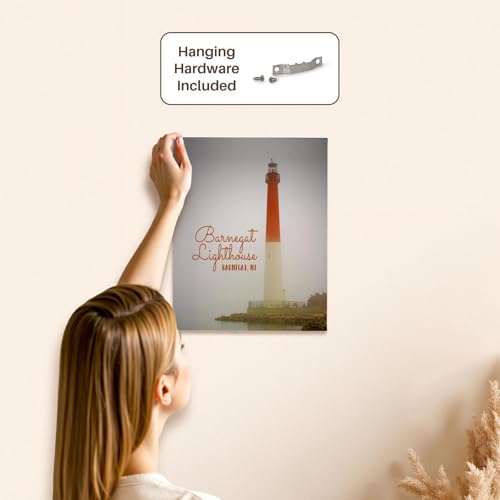 3dRose Photograph of Barnegat Lighthouse in Barnegat, New Jersey. Museum Grade Canvas Wrap 11x14 - size: 11"L x 14"W