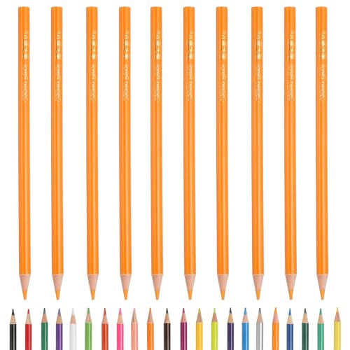 PATIKIL Colored Pencils, Middle Yellow Color Drawing Pencils with Oil-Based Cores Art Scrapbook Supplies for Adult Coloring Books Artists Beginners Drawing Sketching, 10 Pcs - color: Middle Yellow