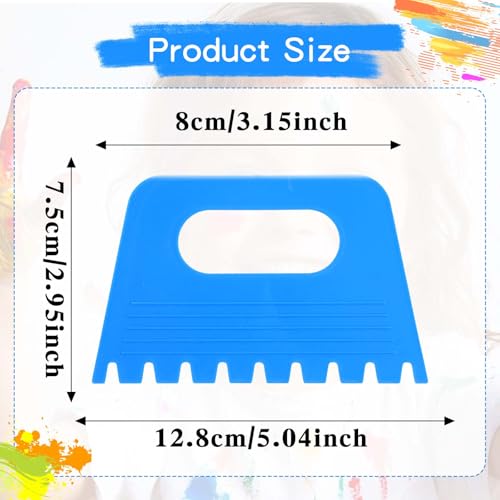 Plastic Paint Scraper Tool, Ymapinc Plastic Textured Art Tools, DIY Graffiti Oil Painting and Drawing Play for Texture Art on Canvas Putty Acrylic Plaster Art Pottery Scraper Tool