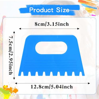 Plastic Paint Scraper Tool, Ymapinc Plastic Textured Art Tools, DIY Graffiti Oil Painting and Drawing Play for Texture Art on Canvas Putty Acrylic Plaster Art Pottery Scraper Tool
