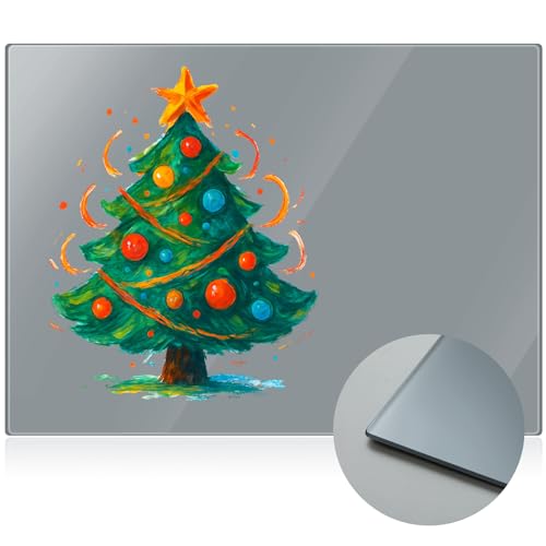 Nuanchu 1 Pcs 9 x 12 Inches Neutral Grey Tempered Glass Palette for Oil Painting Keeps Wet Paint Fresh Scratch Resistant Easy Clean up for Palette Artist Supplies DIY Color Mixing - color: Grey Color, size: 9 x 12 Inches