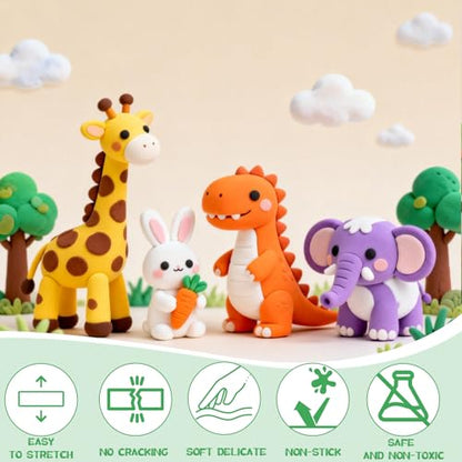 Air Dry Clay - 36 Colors Modeling Clay for Kids, Boys and Girls, Air Dry Clay Bulk Kit for Adults with 3 Sculpting Tools and Instructions, Safe, Non-Toxic, DIY Model Magic Clay Gifts Kids Toys - color: 36 Pack