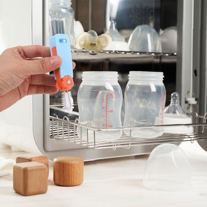 5pcs Water Bottle Lid Cleaner Brush Set with Flower Design, Bendable Mini Cup Lid Gap Scrubber for Kitchen and Home Crevice Cleaning