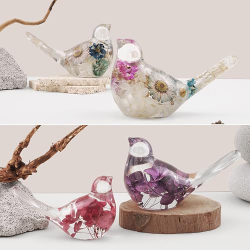 2PCS Bird Silicone Molds, 3D Bird Epoxy Resin Molds, Cute Animal Resin Casting Concrete Mold Unique Display Mold DIY Art Crafts Wall Hanging Halloween Christmas Home Decoration - color: 2x Bird