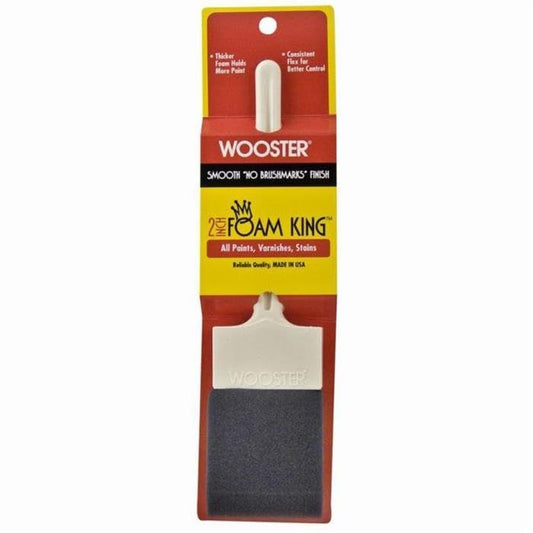 Wooster Brush 3103-2 Foam King Paintbrush, 2-Inch, White (Pack of 12) - size: 2 Inch (Pack of 12)