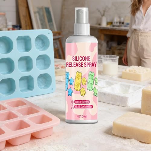 Mold Release Spray - Epoxy Release Agent, Easy Spray Demolding Lubricant, Anti-Adhesion Casting Solution, Smooth Mold Separator, Professional Craft Supply for Candle Soap Making Concrete
