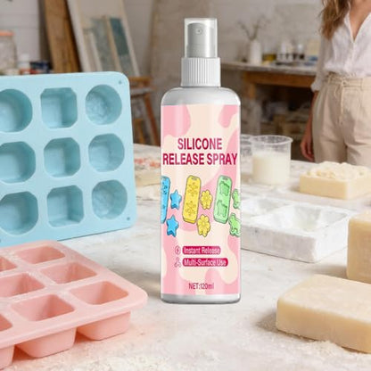 Mold Release Spray - Epoxy Release Agent, Easy Spray Demolding Lubricant, Anti-Adhesion Casting Solution, Smooth Mold Separator, Professional Craft Supply for Candle Soap Making Concrete