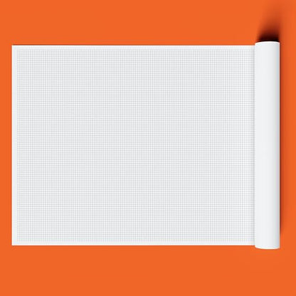 Geyer Instructional 1cm Graph Paper Roll – 36” x 100’ Black Grid, Large Format Blueprint Paper, 24 lb Bond for Classroom, STEM, Math & Design Projects - color: Black