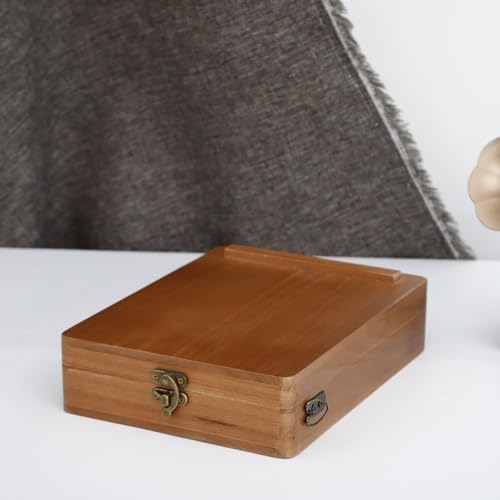 TSINGS Wooden Sketching Tool Box Wood Cross-Body Briefcase Portable Organizer Messenger Wooden Case Easel for Outdoor Painting & Writing - style: Brown