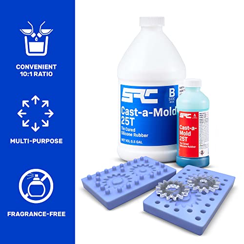 SPRESIN Model-Pro Polyurethane Casting Resin 1 Gal and Cast-a-Mold 25T RTV 1/2 Gal, Silicone Mold Making Rubber, Crafts, Woodworking, Hand Molds Casting & Jewelry Making