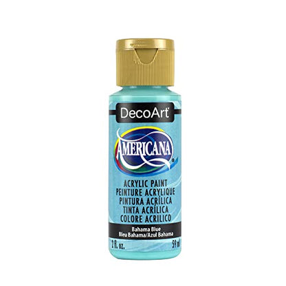 DecoArt Americana Acrylic Paint, 2-Ounce, Bahaman Blue (DA255-3) - color: Bahaman Blue, size: 2 Fl Oz (Pack of 1)