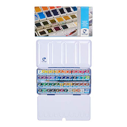 Van Gogh Watercolor Paint Set, Metal Tin, 48-Half Pan - color: 48 General (Metal Tin), style: Half Pan