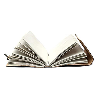 AzureGreen DOUBLE DRAGON Blank Page BOOK Handcrafted Leather Writing Unlined 5 x 7 JOURNAL - color: Royal Black