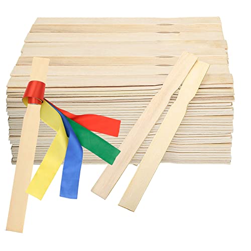 ZOENHOU 200 PCS 12 Inch Paint Sticks, Premium Wooden Paint Stir Waxing Sticks for Crafts Crafting Resin Craft Wood Crafts Paddle Hobby Projects Garden Marker - size: 200PCS 12 Inch