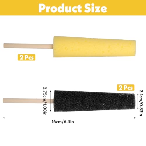 4pcs Pottery Sponge, Pottery Stick for Clay 2 Colors Burr Repair Ceramic Tools for Ceramic Throwing Trimming Shaping Carving Clay Projects
