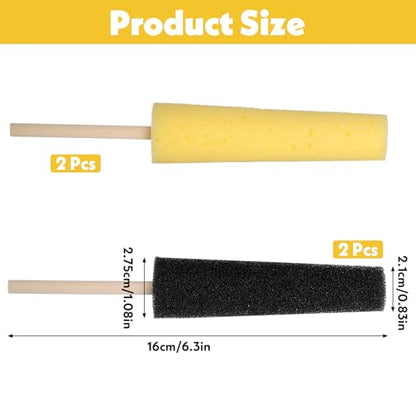 4pcs Pottery Sponge, Pottery Stick for Clay 2 Colors Burr Repair Ceramic Tools for Ceramic Throwing Trimming Shaping Carving Clay Projects