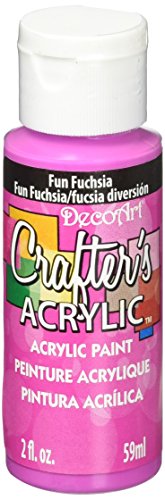 DecoArt DCA99-3 Crafter's Acrylic Paint, 2-Ounce, Fun Fuchsia - color: Fun Fuchsia, size: 2 Fl Oz (Pack of 1)