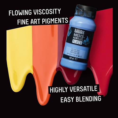 Liquitex BASICS Acrylic Fluid Paint, 118ml (4-oz) Bottle, Burnt Umber - color: Burnt Umber, style: 118ml (4-oz)