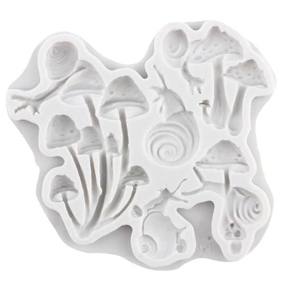 Mushroom Polymer Clay Casting Mold Mushroom Snail Silicone Molds for DIY Crafts Epoxy Resin Casting Air Dry Polymer Clay Plaster Jewelry Making - color: Style B