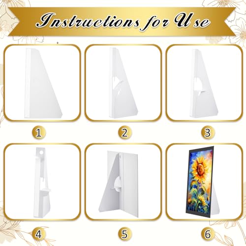 Marspark Poster Stand Self Stick Easel Back Poster Board Stand Convenient Peel and Stick Self Adhesive Easels Display Cardboard Sign(12 Inch,White,12 Pack) - color: White, size: 12 Inch