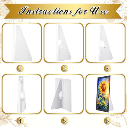 Marspark Poster Stand Self Stick Easel Back Poster Board Stand Convenient Peel and Stick Self Adhesive Easels Display Cardboard Sign(12 Inch,White,12 Pack) - color: White, size: 12 Inch