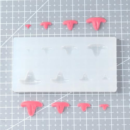 Nuvretk 8 Cute Silicone Molds for Needle Felting - Cat Nose Shapes for Stuffed Animals, DIY Crafts, and Accessories (Triangle) - size: CAT-Triangle