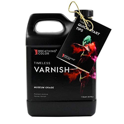 Breathing Color Timeless Archival Print Varnish - 1 Quart, Satin Finish, Premium Canvas Coating, Water Based UV Protection, 100+ Years Certified Archival - size: Quart