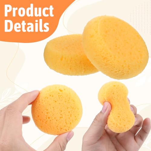 12 PCS Round Artist Craft Sponges Pottery Sponges for Clay | Painting Sponge Shoe Polish Sponge for Pottery, Watercolor, Ceramics, Face Painting, Household Cleaning and Leather Care