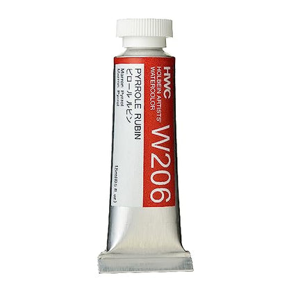 Holbein Artist Watercolor, 15ml tube, Pyrrole Rubin (W206)