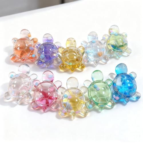 YRIHJIXQ 6Pcs Turtle Epoxy Resin Silicone Mold | Mini Resin and Plaster Molds,Keychain Pendant Accessories