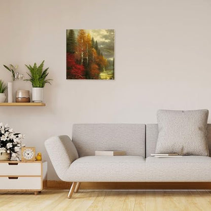 LEXININ 12 Pack 6 x 6 x 1/2 Inch Square Wooden Panels, 15 x 15 x 1.5cm Unfinished Square Wood Canvas Board, Cradled Painting Panel for DIY Art Craft