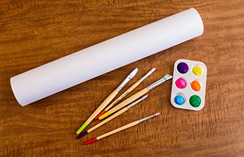 2 Pack of Premium Easel Paper Rolls (16 in x 100 ft) Arts & Crafts, Double Rolls, Heavy Weight Bright White Kraft Art Paper, Fits Most Standard Kids Easels