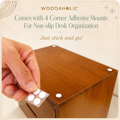 Modular Stackable Apothecary Cabinet 4 Drawer Desk Organizer - Retro Library Card Catalog Wood Storage Box - Organize Stationery, Thread Embroidery, Sewing, Crafts, Junk Drawer & Supplies Countertop - style: 4 Drawer