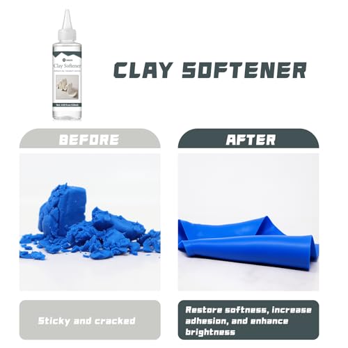 120ml Premium Polymer Clay Softener – Revive Hardened Clay, Enhances Flexibility & Adhesion, Adds Shine After Baking, Ideal for Ceramic Artists, Teachers & DIY Craft Lovers
