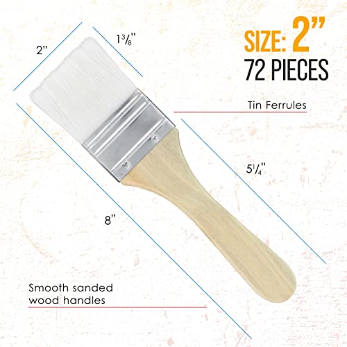 U.S. Art Supply 3 Pack of Variety Size (Set of 72 Packs of 3) = 216 Total Brushes