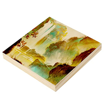 JOIKIT 20 Pack Wood Canvas Panels 6 x 6 x 5/8 Inch, Wooden Canvas Board 15x15x1cm Unfinished Wood Cradled Painting Panel Boards, Artist Wooden Canvases for Burning, Pouring, String Art, Crafts - size: 6 x 6 inch 20PCS