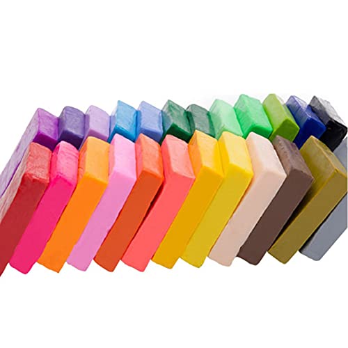Colorful 24 Colors Polymer Clay Starter Kit, Safe and Stretchy Modeling Clay Set for Creative Projects